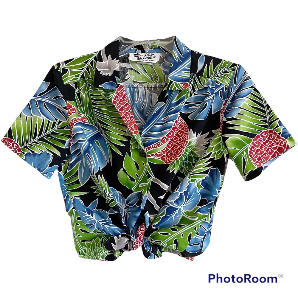 Hilo Hattie Tropical Print Women's Top, Size S, made in Hawaii
